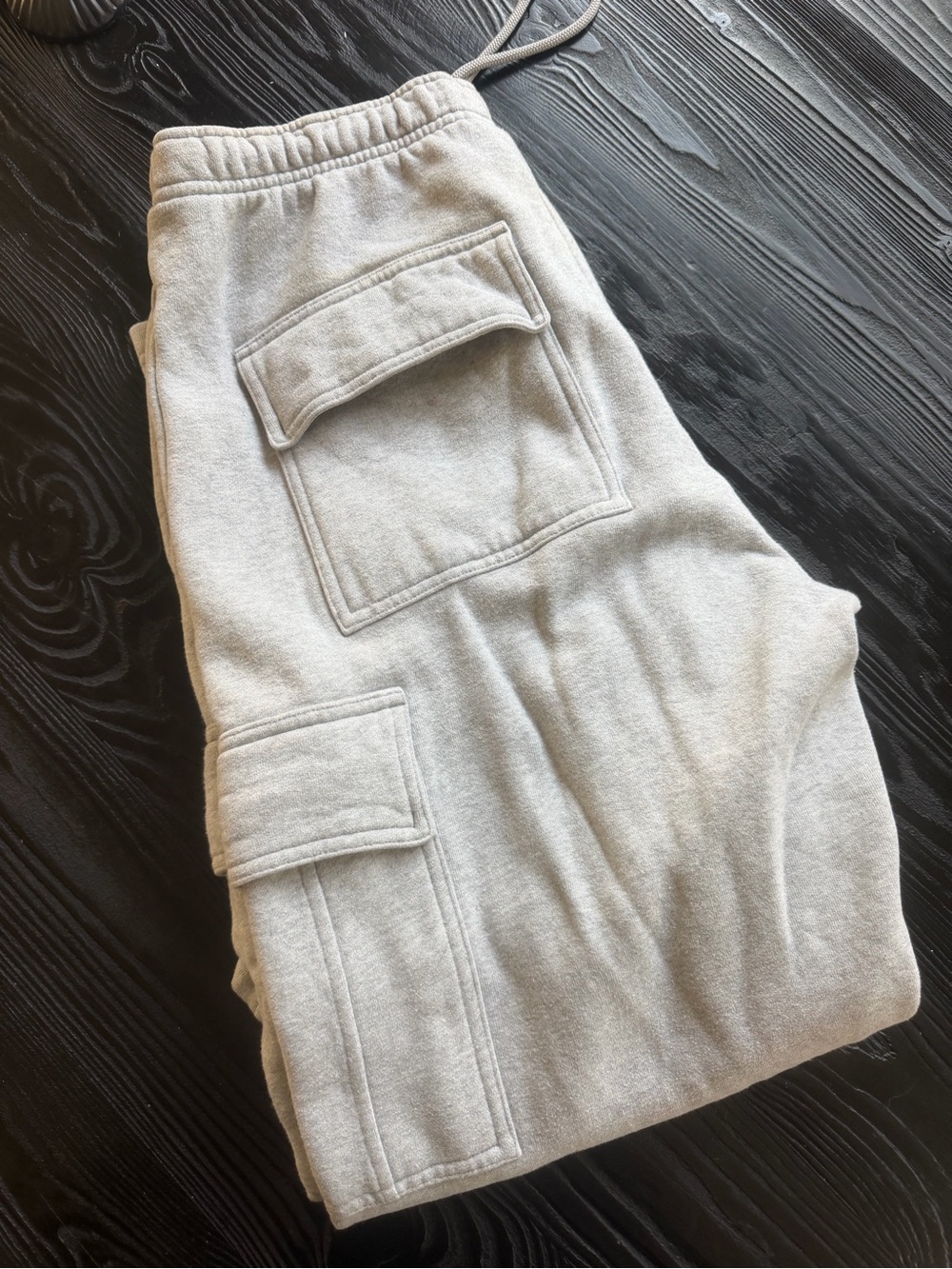 TNA Kids Light Gray Cargo Sweatpants with Flap Pockets